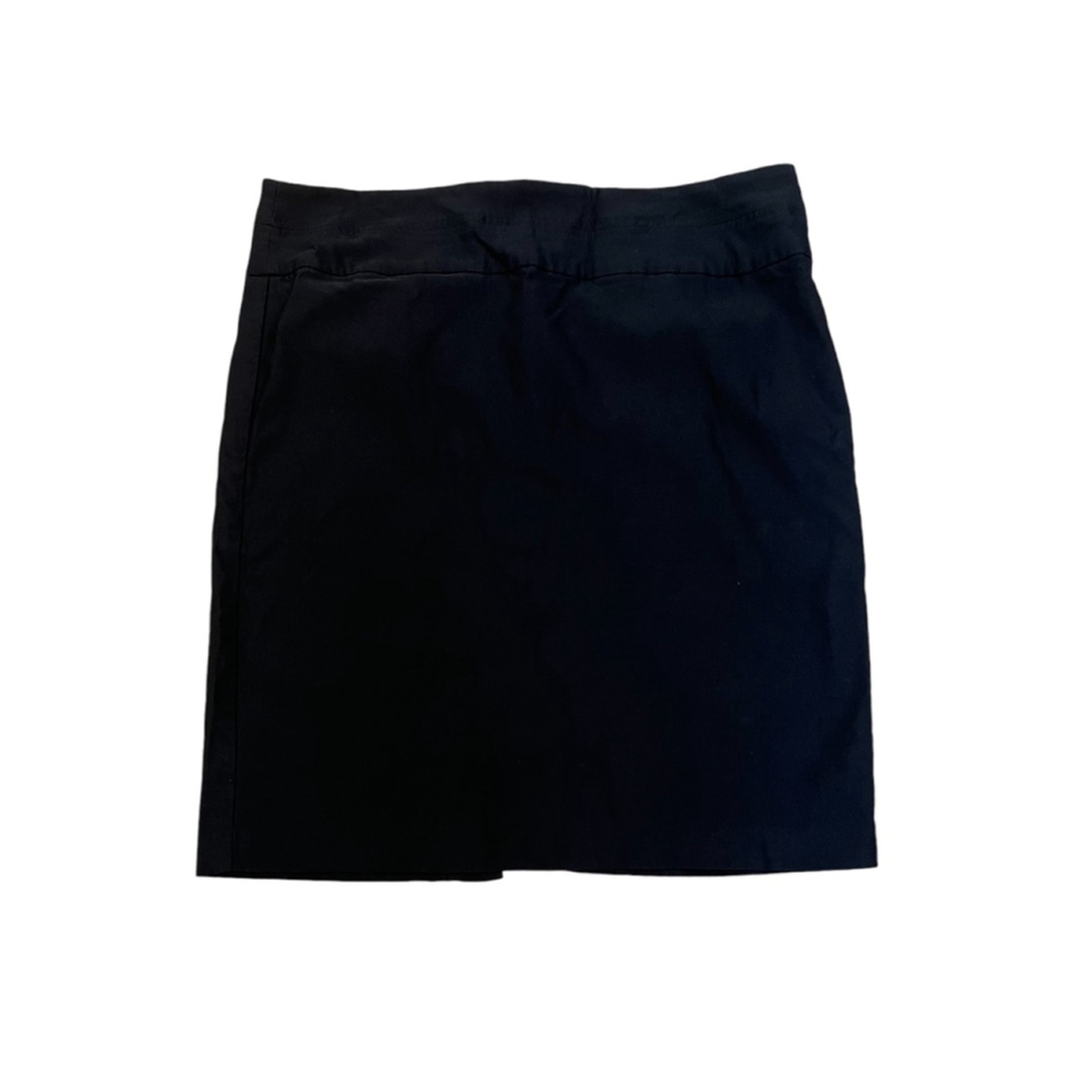 SMART SET Black Stretch Knee Length Straight Mid Rise Skirt 13